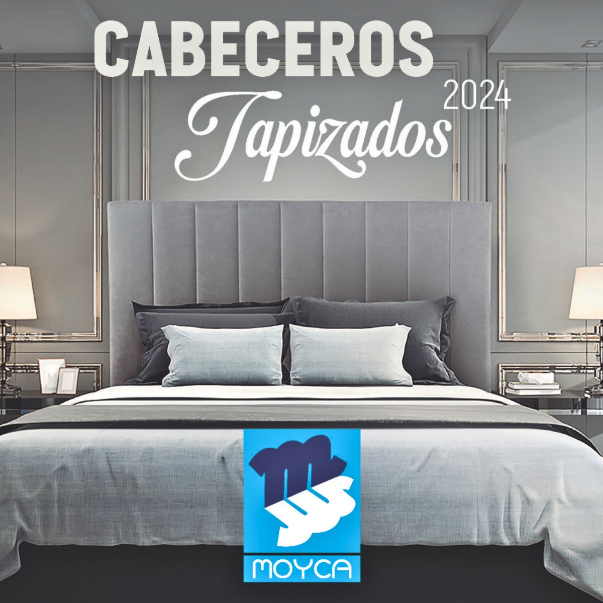 portada del catalogo de cabeceros de la distribuidora de muebles Moyca